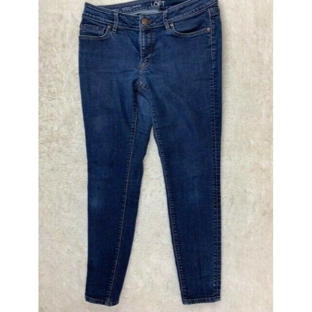 Loft Size 28 Womens Jeans Curvy Super Skinny Stretch Medium Wash Low Rise